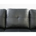thumbnail image 5 of Hommoo Sofa Set, Faux Leather 2-Piece Sofa Living Room Sofa Set,L-Shaped Living Room Sofas,Black, 5 of 9