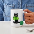 thumbnail image 4 of CafePress - Black Cat Scarf Large Mug - 15 oz Ceramic Large White Novelty Mug, 4 of 6