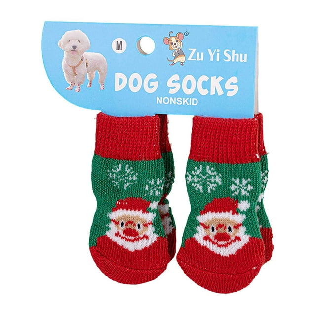 Dsscvnef Christmas Dog Socks Suitable for Large Dogs Socks Socks Christmas Dog Shoes Christmas Tree Dog Socks Pet Socks Hiking Boots Pet Clothes for Large Dogs Female Pet Clothes Hangers for Small Dog