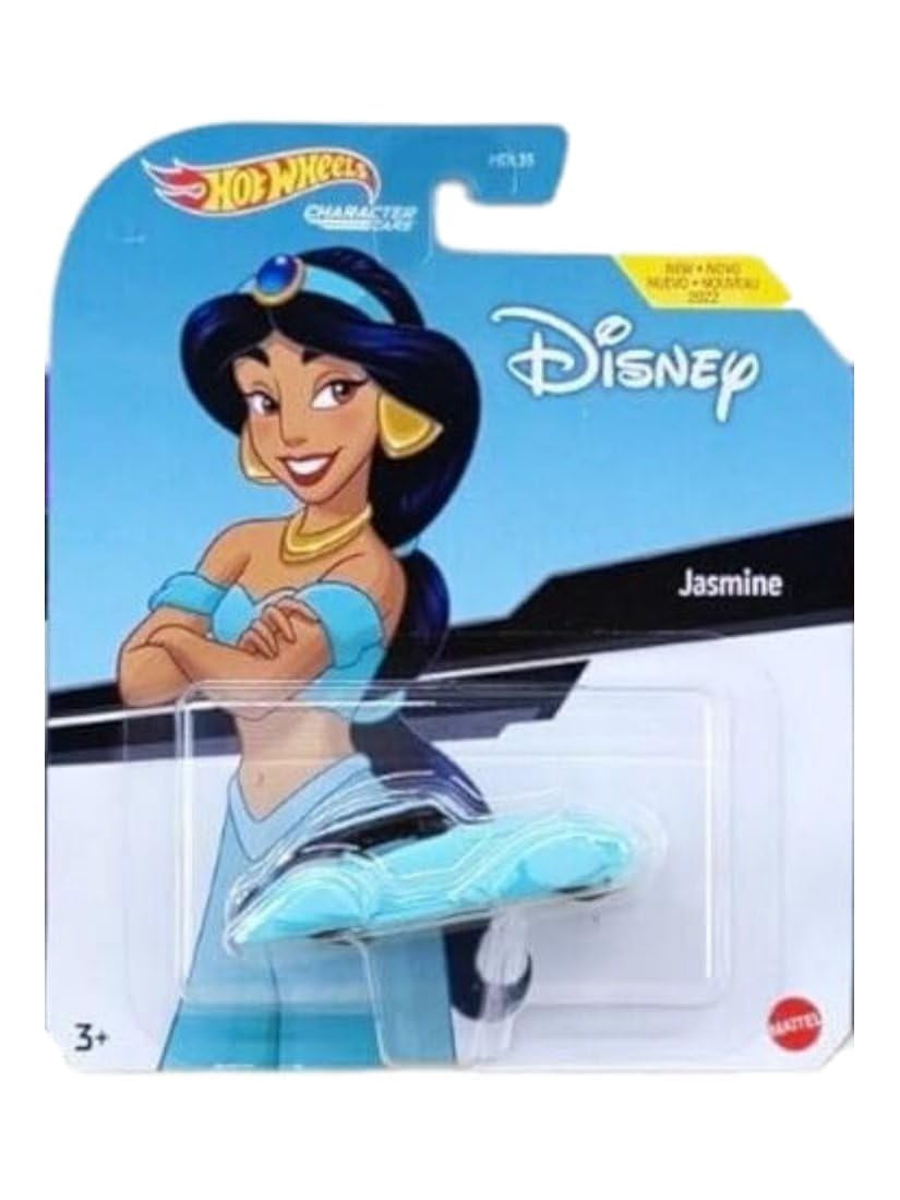 Hot Wheels Disney Character Cars Collection, Aladdin and Jasmine Die-Cast Vehicles, 2-Pack, Ages 3+