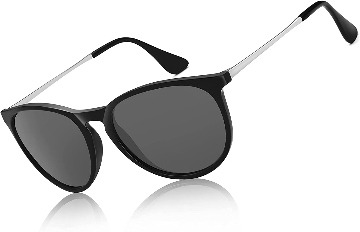 Vintage Round Sunglasses for Women Men Classic Retro Designer Style-BLACK -  Walmart.com