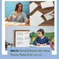 thumbnail image 4 of 100 Pack of Bulk Wholesale 3"x5" Lined White Index Cards Containing 100 Index Cards Per Pack for Students, Teachers, Classrooms and Office - 10,000 Count 3"x5" Lined White Index Cards, 4 of 9