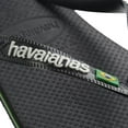 thumbnail image 5 of Havaianas Brazil Logo Men's Flip Flop Sandals - Black/Black, 8, 5 of 8