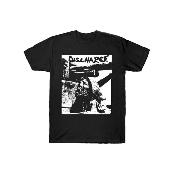 T-shirt [à Manches Courtes] Logo « DISCHARGE » Vintage Hardcore Punk des Années 70 pour Homme avec Imprimé et Design Punk Emblématique