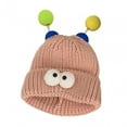 thumbnail image 3 of Milaget Little Monster Tuque Tricotée Mignonne d'Hiver pour Fête à Thème Randonnée Rose Pâle, 3 of 9