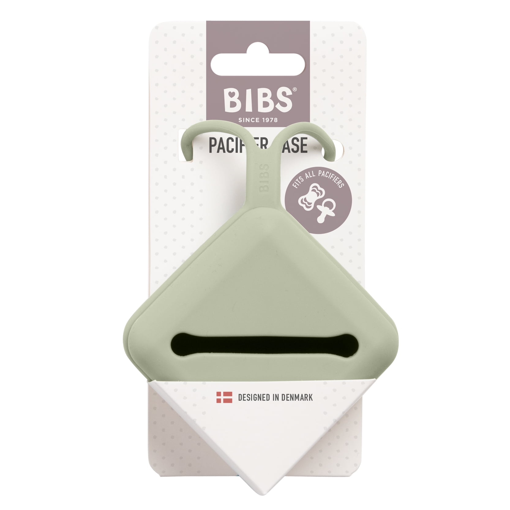 BIBS Silicone Pacifier Case, Sage, 1 Count