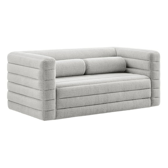 Modway Relle Channel Tufted Boucle Upholstered Loveseat