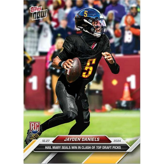 NFL 2024 NOW Football Jayden Daniels #11 (Rookie Card, Hail Mary Seals Win in Clash of Top Draft Picks)