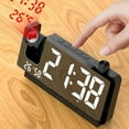thumbnail image 4 of Reloj Despertador con Proyección, Pantalla LED HD, Relojes de Proyección Inteligentes para Dormitorio, Reloj Digital Giratorio de 180 Grados, Proyector B, 4 of 5