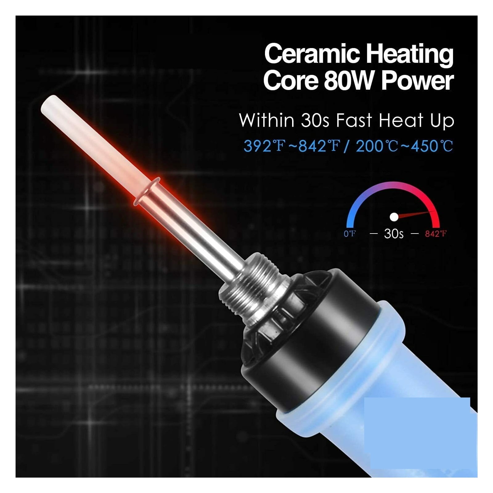 80W Digital Soldering Iron Adjustable Temperature Electric Solder Iron,Rework Station Handle Heat Pencil Welding Repair Tools,Welding Tools