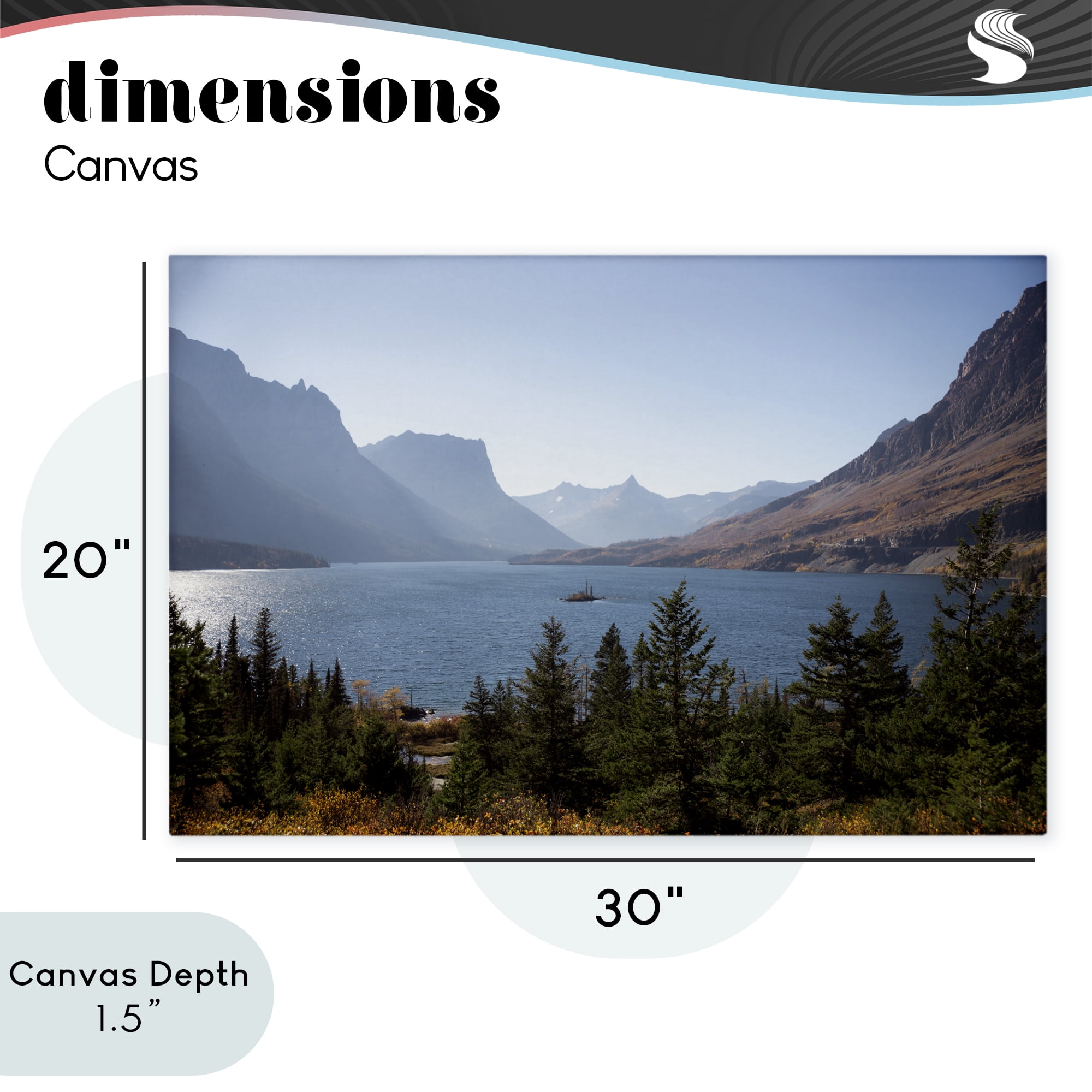 Stupell Industries Cliffs Overlooking Lake Canvas Wall Art, design by Carol Robinson