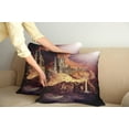 thumbnail image 3 of Ambesonne Gothic Throw Pillow Cover 2 Pack, Fantasy Castle Village, 20", Purple Cream, 3 of 6