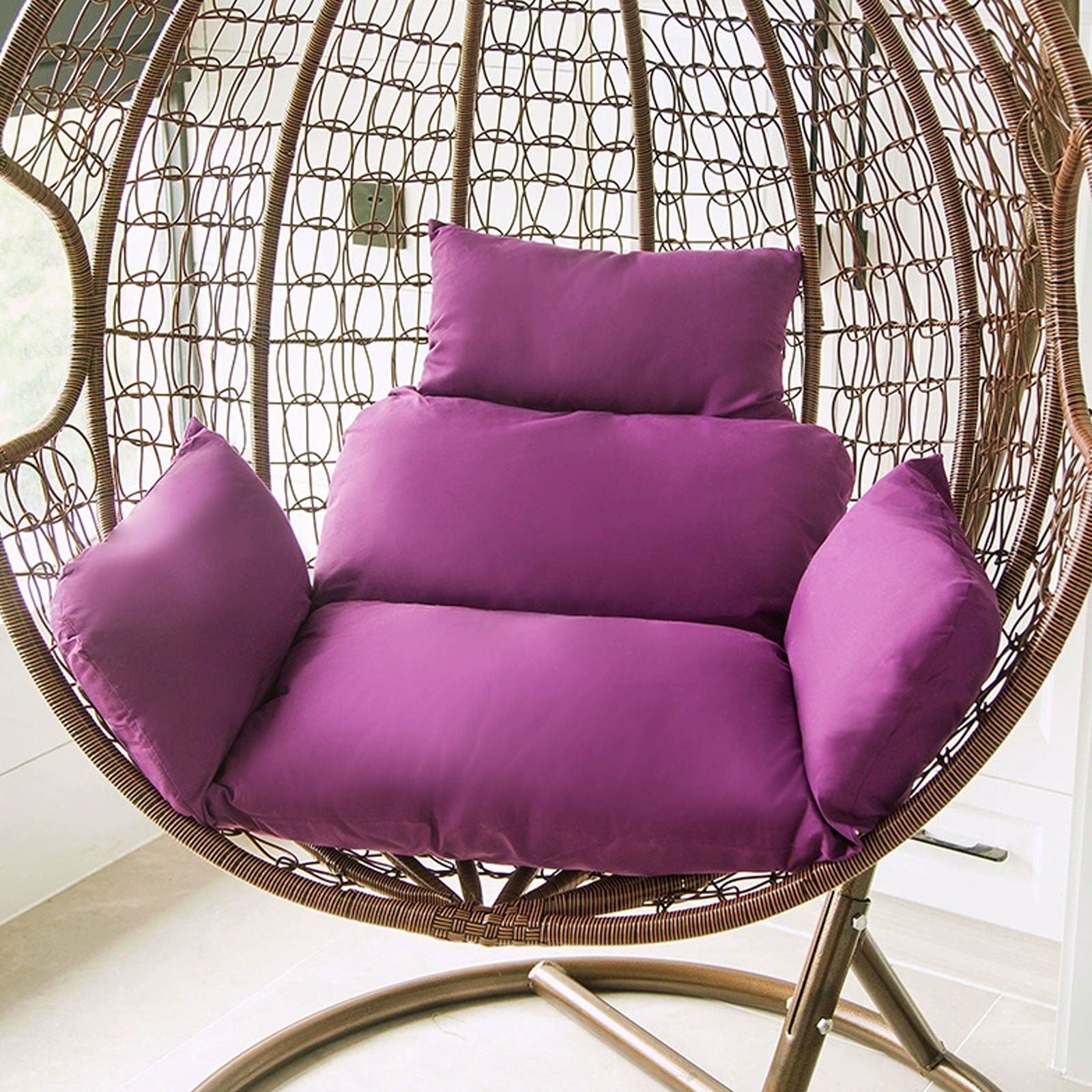 geerera Thickened Egg Chair Cushion Replacement, Hanging Basket Seat Cushion Pillow,Hammock Swing Chair Cushion, for Indoor & Outdoor Hanging Chairs, Porch, Patio