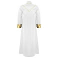 thumbnail image 2 of Eandarui Mens Friar Medieval Renaissance Priest Long Robe Church Worship Halloween Party Cosplay Costume White S, 2 of 4