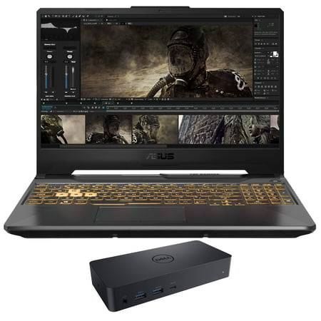 ASUS TUF F15 Gaming & Entertainment Laptop (Intel i5-10300H 4-Core, 15.6" 144Hz Full HD (1920x1080), NVIDIA GTX 1650, 16GB RAM, 1TB m.2 SATA SSD + 1TB HDD, Win 10 Home) with D6000 Dock
