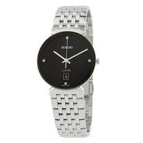 Rado Florence Swiss Quartz Stainless Steel Strap, Silver, 20 Casual Unisex Watch (R48912713), Black