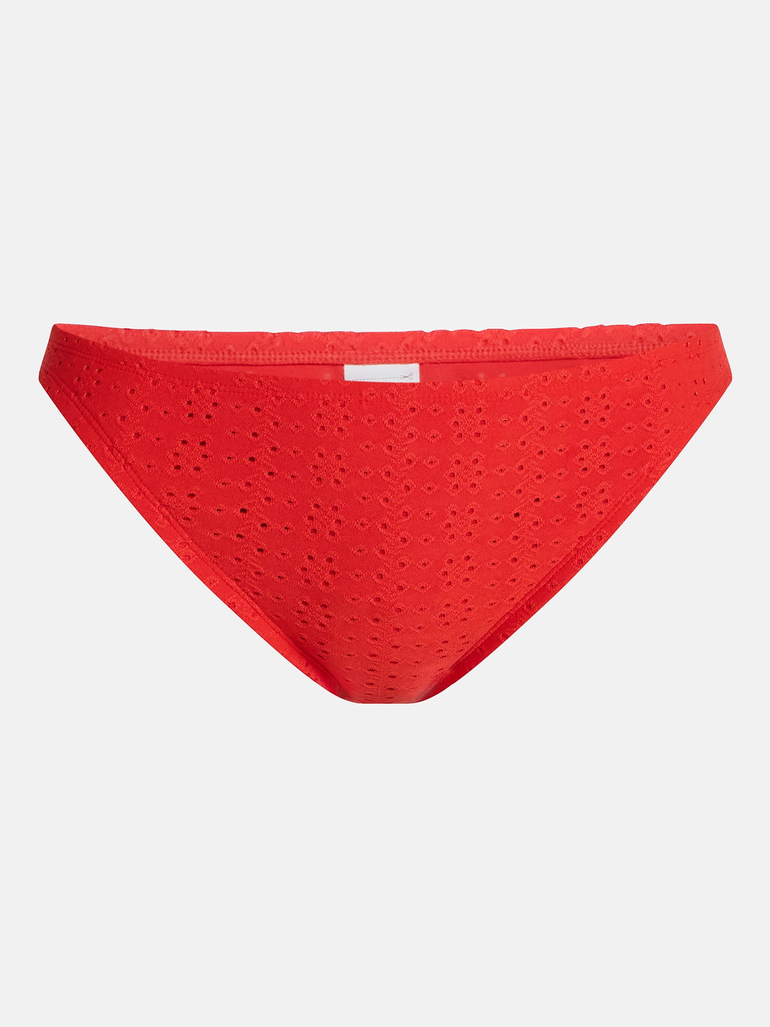 Time and Tru Women's and Women's Plus Low Rise Cheeky Eyelet Bikini Bottoms, Sizes XS-3X