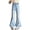 Blue, variant on Fgnfyis Kids Pants Girls Casual Denim Pants High Waisted Wide Leg Jeans with Rhinestone Pocket Flared Girls Jeans Blue 11-12Years