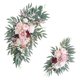 thumbnail image 3 of 2x Flores de arco de boda Flor de rosa artificial Swag Decoración del hogar Flores de seda rústicas Arco de boda Corona de rosas para ventana de silla, 3 of 9