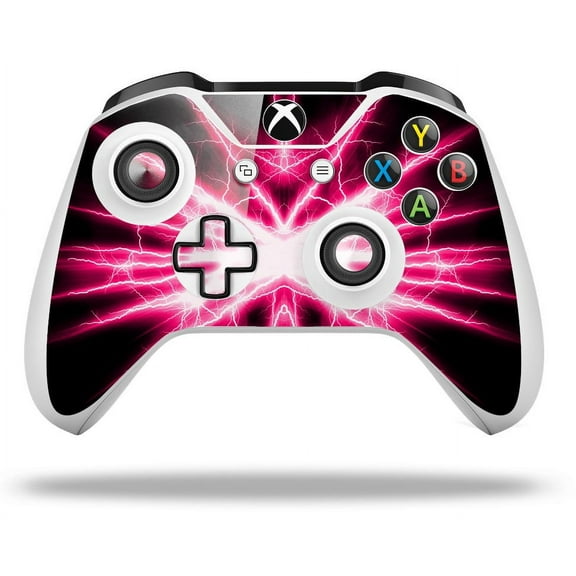 WraptorSkinz Decal Skin Wrap Set works with 2016 and newer XBOX One S / X Controller Lightning Pink (CONTROLLER NOT INCLUDED)