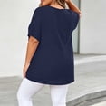 thumbnail image 5 of BSDJILFG 50% Plus Size Tops for Women Casual Short Sleeve Button V Neck Basic T Shirt Loose Sleep Pajama Lounge Tops S-5XL, 5 of 7