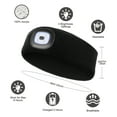 thumbnail image 2 of CENSGO Headband with Light, Cool Gadgets Gifts for Sports, Stocking Stuffers for Men Women, Sweatband for Running, Hiking, Cycling Black, 2 of 6