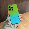 thumbnail image 5 of Magnetic iPhone 11 Pro Max Case [Compatible with MagSafe], Cute Gradient Color Case for Women & Men, Soft TPU Shockproof with Camera Lens Protector Case for iPhone 11 Pro Max-Green Blue, 5 of 15