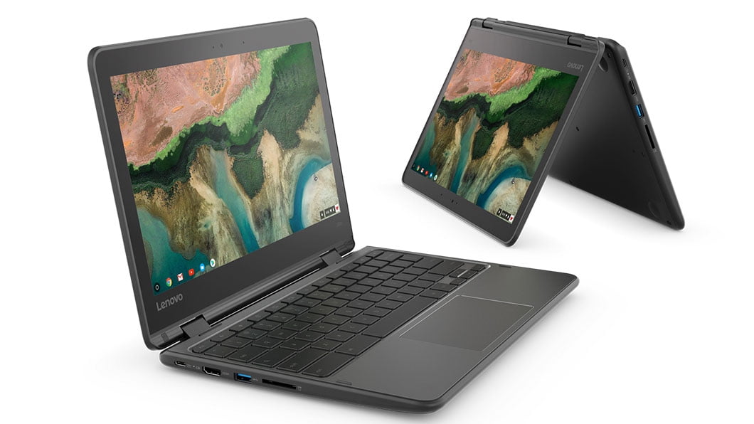 Restored Lenovo 2-in-1 Chromebook 300E First Gen - 11.6" Mediatek MT8173C 4GB RAM 32GB Storage (Refurbished)