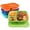 4 Pack（Jewel Brights）, variant on 4 Pack Bento Lunch Box Set 3 Compartment Wheat Straw Meal Prep Food Storage Containers Plastic  Microwave And Dishwasher Safe(jewel Brights)