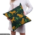 thumbnail image 5 of Ambesonne Leopard Fabric by the Yard Upholstery, Wild Cats and Cactus Art, 5 Yards, Orange Reseda Green, 5 of 5