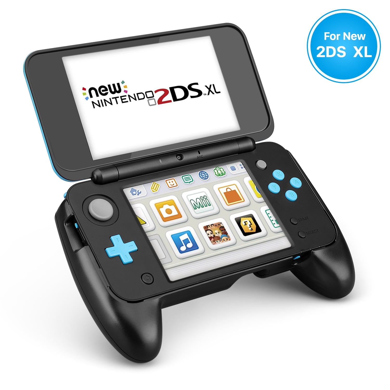 New Nintendo 2ds Xl Hand Grip Protective Cover Skin Rubber Controller Grip Case Ergonomic Comfort Anti Slip Handle Console Grip With Kick Stand For New Nintendo 2ds Xl Ll 17 Model