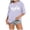 Light Purple, variant on T Shirts for Women Short Sleeve Crewneck Floral Print Graphic Tee Summer Simple Drop Shoulder Breathable Casual Tops Black L