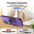 thumbnail image 5 of Allytech for iPhone 16 Plus Case, 360° Rotatable Ring Kickstand Military Grade Dropproof Anti-Shock PC and TPU Hybrid Protective Case for Apple iPhone 16 Plus, Purple, 5 of 8