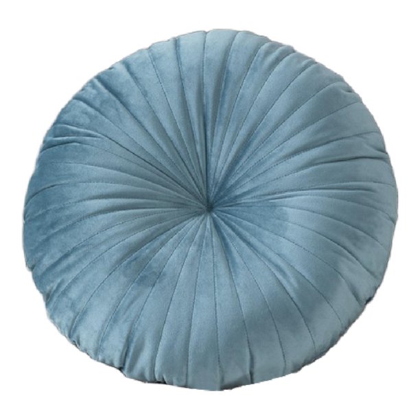 Cojín redondo, cojín de suelo, elegante y multifuncional, para cama, silla, sofá, Lago Azul