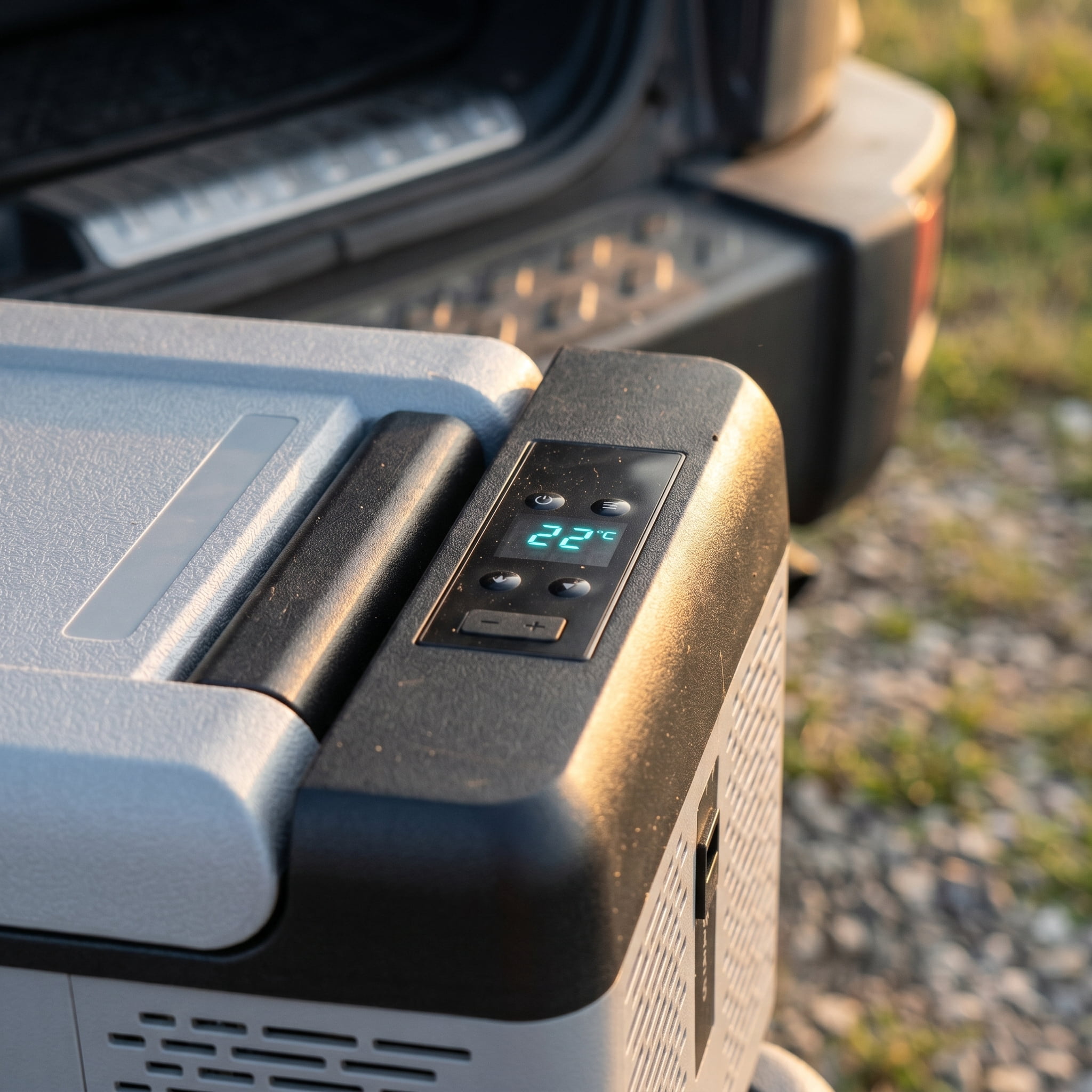 12V Portable Mini Refrigerator, 10 Qt Car Freezer (-4℉~68℉) with App & Touch Control, 12/24V DC & 110-220V AC Compressor Cooler for Camping, Road Trip & Home