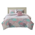 thumbnail image 3 of Urban Habitat Kids Twin Reversible Cotton Child Quilt Set with Decor Pillows 4-Piece Pink Coverlet, 3 of 5