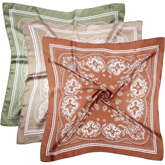 3 pieces 60 cm satin headscarf hair scarf silk headscarf silk bandana silk hair wrap scarf for women girls