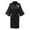 Black, variant on TIMIFIS Women's Short Silky Robes Bridesmaid Bride Party Satin Robes Sleepwear Plus Size Wedding Bridal Party Loungewear Dressing Gowns with 3/4 Sleeve - Spring/Summer