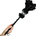 thumbnail image 2 of Witch Broom Wand, Shaped Like a Mini Witch's Broom with a Silver Spider, 2 of 3