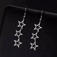 thumbnail image 3 of RSAMD Bohemian Stars Drop Earring Stainless Steel Women Long Earrings Kpop Jewelry-Steel color, 3 of 7