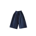 thumbnail image 2 of Kureaily Boys Casual Wide Leg Pants Linen Blend Fine Stripe Loose Fit Comfortable Trousers For Kids/ 6-7 Years/ Little Kid (Blue), 2 of 3