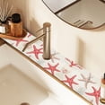 thumbnail image 2 of Yayeee Faucet Mat for Kitchen Sink 14.7" Diatomite Long Splash Guard Pad, Brown Starfish, 2 Pack, 2 of 7