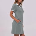 thumbnail image 6 of Womens Polos Dresses Casual Summer Shirts Dress Short Sleeve V Neck Tennis Golf Mini Shift Dresses 2025 Fashion Vacation Travel Skirts Outfit, 6 of 9
