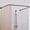 Matte Black, variant on U Shaped Corner Shower Curtain Rod,  Adjustable U Shape Outdoor Curtain Rod for Bathroom with Ring Hooks & Ceiling Support