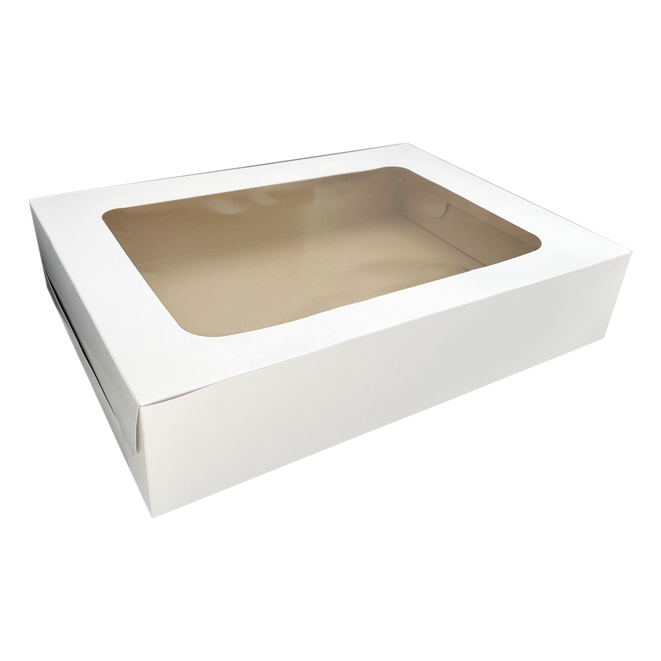 (3 pack) 19" x 14" x 4" White Cake Box with Window, by Way To Celebrate