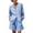 Light Blue, variant on LEKWK Linen Sets for Women 2 Piece Long Sleeve V Neck Button Down Tops and High Waisted Shorts with Pockets Summer Solid Casual Travel Vacation Sets