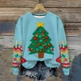 thumbnail image 3 of Christmas Sweatshirts for Women Fashion Vintage Xmas Holiday Tops Casual Christmas Sweater Long Sleeve Outfits Crewneck Fleece Sweatshirt Pullover Top Plus Size, 3 of 7