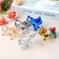 thumbnail image 3 of 2pcs Crystal Dog Puppy Figurine Animals Lovely Craft Home Decor Ornaments Collectible Birthday Gifts ,Multicolor, Smoky Gray, 3 of 5