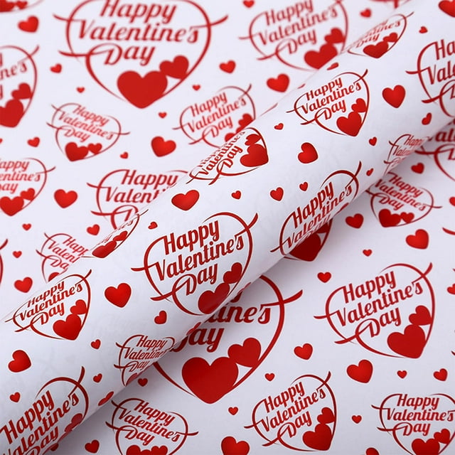 Heart Shape Printed Wrapping Paper Valentines Day Gift Box Wrapping Paper Holiday Gift Wrapping Paper Valentines Day Gift Wrapping