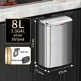 thumbnail image 1 of Detachable 8 Liter Stainless Steel Countertop Trash Can, 1 of 5